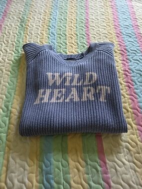 torrid Blue 'WILD HEART' Crewneck Sweater